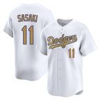Johmsee LA.Dodgers #11 Roki Sasaki Player Gold Collection Limited Home Stitched Jerseys