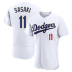 Johmsee LA.Dodgers #11 Roki Sasaki Player Gold White 2026 Collection Stadium Limited Elite Stitched Jerseys