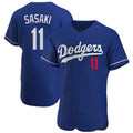 Johmsee LA.Dodgers #11 Roki Sasaki Player Royal Limited Elite Home Stitched Jerseys
