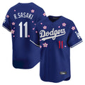 Johmsee LA.Dodgers #11 Roki Sasaki Player Royal Tokyo Series Vapor Premier Limited Stitched Jerseys