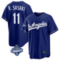 Johmsee LA.Dodgers #11 Roki Sasaki Player Royal World Series Meet Game Stitched Jerseys