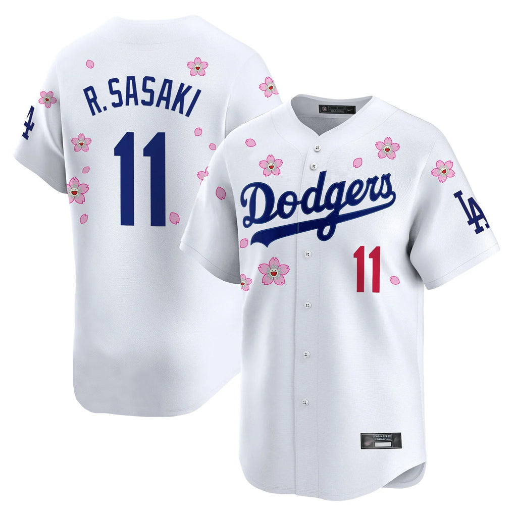 Johmsee LA.Dodgers #11 Roki Sasaki Player White Tokyo Series Vapor Premier Limited Stitched Jerseys