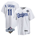 Johmsee LA.Dodgers #11 Roki Sasaki Player White World Series Game Home Stitched Jerseys