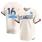 Johmsee LA.Dodgers #16 Will Smith Player Cream City Connect Limited Home Stitched Jerseys