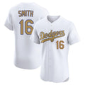 Johmsee LA.Dodgers #16 Will Smith Player Gold Limited Elite Home Stitched Jerseys