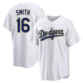 Johmsee LA.Dodgers #16 Will Smith Player Gold White 2026 Collection Stadium Game Stitched Jerseys