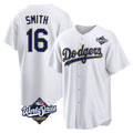 Johmsee LA.Dodgers #16 Will Smith Player Gold White World Series 2026 Collection Stadium Game Stitched Jerseys