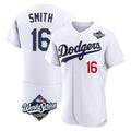 Johmsee LA.Dodgers #16 Will Smith Player Gold White World Series 2026 Collection Stadium Limited Elite Stitched Jerseys
