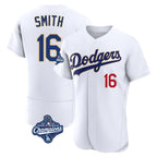 Johmsee LA.Dodgers #16 Will Smith Player Gold White World Series Meet 2026 Collection Stadium Limited Elite Stitched Jerseys