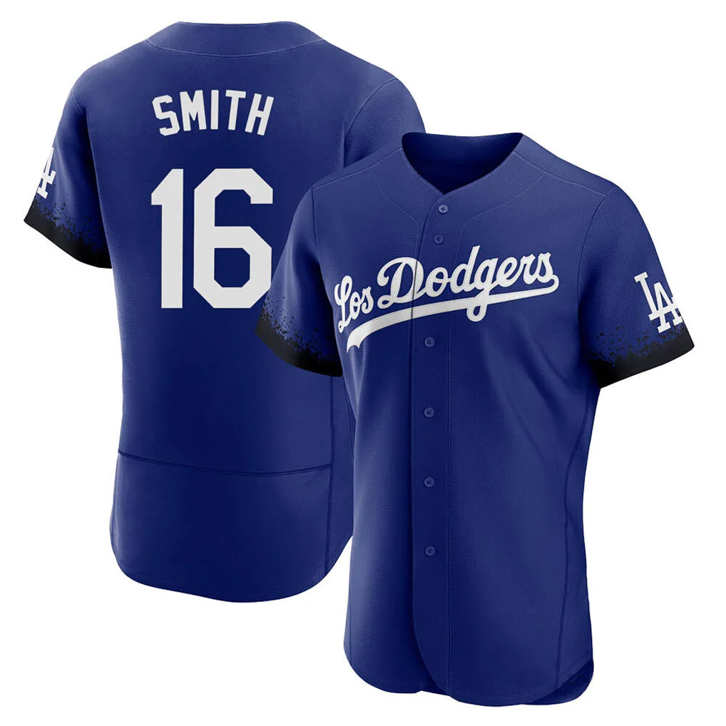 Johmsee LA.Dodgers #16 Will Smith Player Royal City Connect Elite Home Stitched Jerseys
