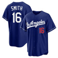 Johmsee LA.Dodgers #16 Will Smith Player Royal Game Home Stitched Jerseys