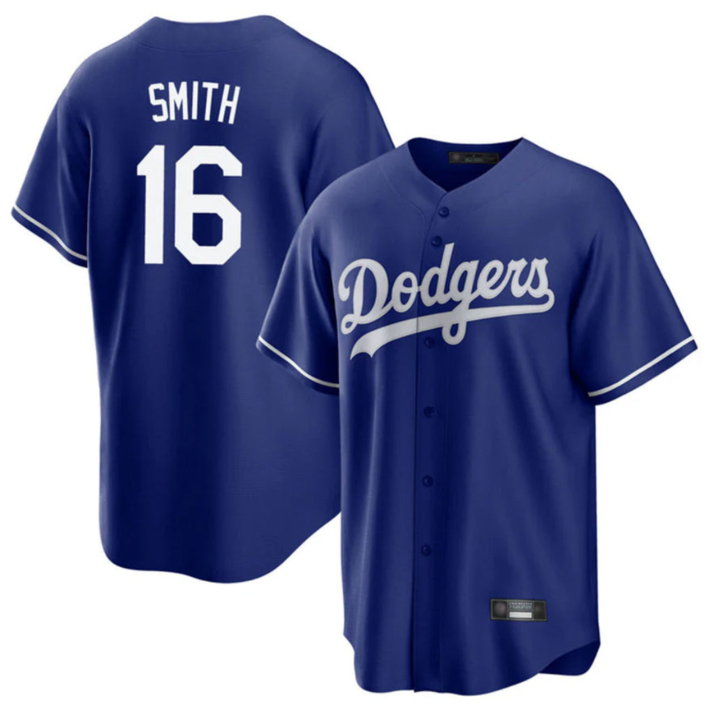 Johmsee LA.Dodgers #16 Will Smith Player Royal Game Stitched Jerseys