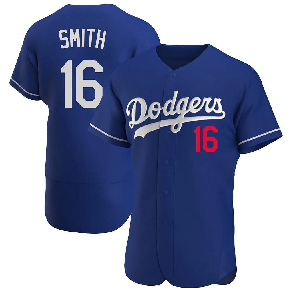 Johmsee LA.Dodgers #16 Will Smith Player Royal Limited Elite Home Stitched Jerseys