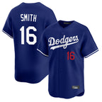 Johmsee LA.Dodgers #16 Will Smith Player Royal Limited Home Stitched Jerseys