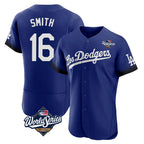 Johmsee LA.Dodgers #16 Will Smith Player Royal World Series City Connect Elite Home Stitched Jerseys
