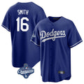 Johmsee LA.Dodgers #16 Will Smith Player Royal World Series Meet Game Stitched Jerseys