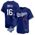 Johmsee LA.Dodgers #16 Will Smith Player Royal World Series Meet Limited Home Stitched Jerseys