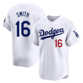 Johmsee LA.Dodgers #16 Will Smith Player White Limited Home Stitched Jerseys