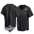 Johmsee LA.Dodgers #17 Shohei Ohtani Player Black World Series Pitch Fashion T-shirt Stitched Jerseys