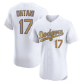 Johmsee LA.Dodgers #17 Shohei Ohtani Player Gold Limited Elite Home Stitched Jerseys