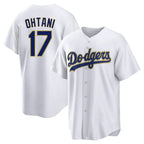 Johmsee LA.Dodgers #17 Shohei Ohtani Player Gold White 2026 Collection Stadium Game Stitched Jerseys