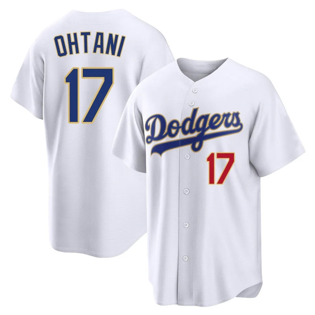 Johmsee LA.Dodgers #17 Shohei Ohtani Player Gold White 2026 Collection Stadium Limited Stitched Jerseys
