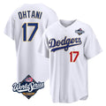 Johmsee LA.Dodgers #17 Shohei Ohtani Player Gold White World Series 2026 Collection Stadium Limited Stitched Jerseys