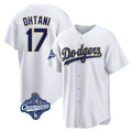 Johmsee LA.Dodgers #17 Shohei Ohtani Player Gold White World Series Meet 2026 Collection Stadium Game Stitched Jerseys