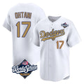 Johmsee LA.Dodgers #17 Shohei Ohtani Player Gold World Series Collection Limited Home Stitched Jerseys