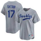 Johmsee LA.Dodgers #17 Shohei Ohtani Player Gray Game Limited Home Stitched Jerseys