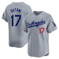 Johmsee LA.Dodgers #17 Shohei Ohtani Player Gray Limited Home Stitched Jerseys