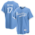 Johmsee LA.Dodgers #17 Shohei Ohtani Player Light Blue Cooperstown Collection Limited Stitched Jerseys