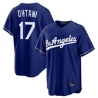 Johmsee LA.Dodgers #17 Shohei Ohtani Player Royal Game Stitched Jerseys