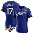 Johmsee LA.Dodgers #17 Shohei Ohtani Player Royal World Series City Connect Elite Home Stitched Jerseys