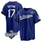 Johmsee LA.Dodgers #17 Shohei Ohtani Player Royal World Series City Connect Home Game Stitched Jerseys