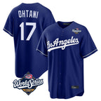 Johmsee LA.Dodgers #17 Shohei Ohtani Player Royal World Series Game Stitched Jerseys