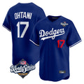 Johmsee LA.Dodgers #17 Shohei Ohtani Player Royal World Series Limited Home Stitched Jerseys