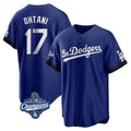 Johmsee LA.Dodgers #17 Shohei Ohtani Player Royal World Series Meet City Connect Home Game Stitched Jerseys