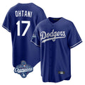 Johmsee LA.Dodgers #17 Shohei Ohtani Player Royal World Series Meet Home Game Stitched Jerseys