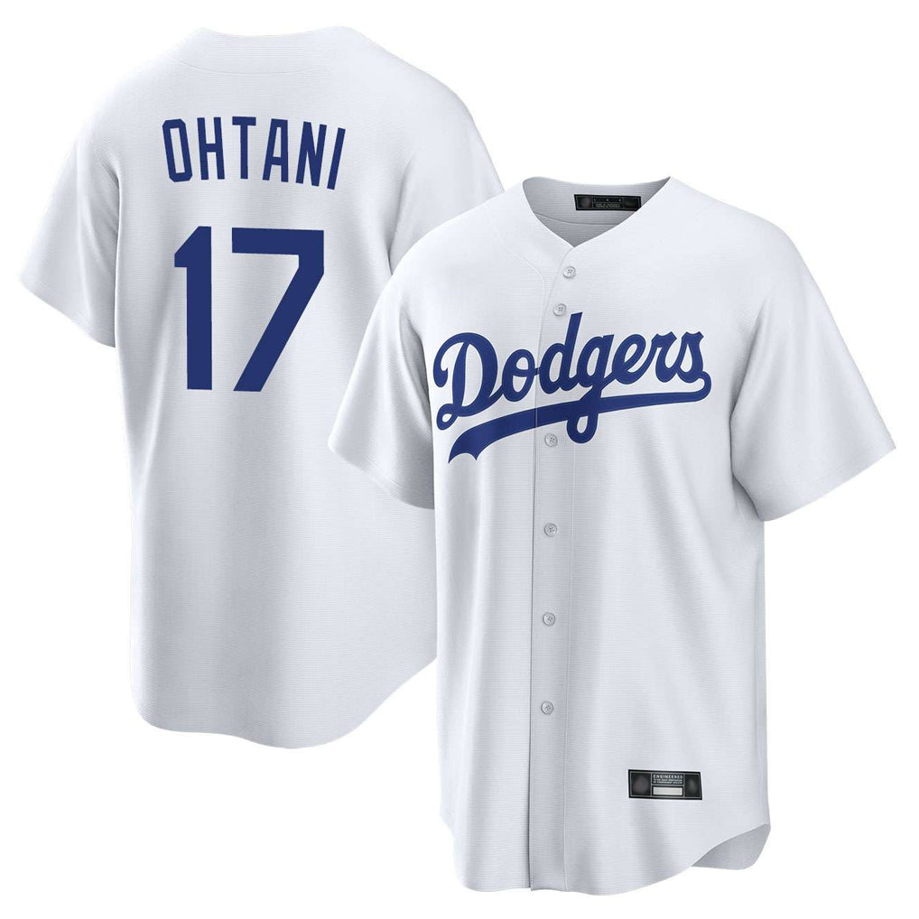 Johmsee LA.Dodgers #17 Shohei Ohtani Player White Game Home Stitched Jerseys