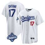 Johmsee LA.Dodgers #17 Shohei Ohtani Player White World Series Meet Home Game Stitched Jerseys