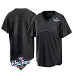 Johmsee LA.Dodgers #18 Yoshinobu Yamamoto Player Black World Series Pitch Fashion T-shirt Stitched Jerseys