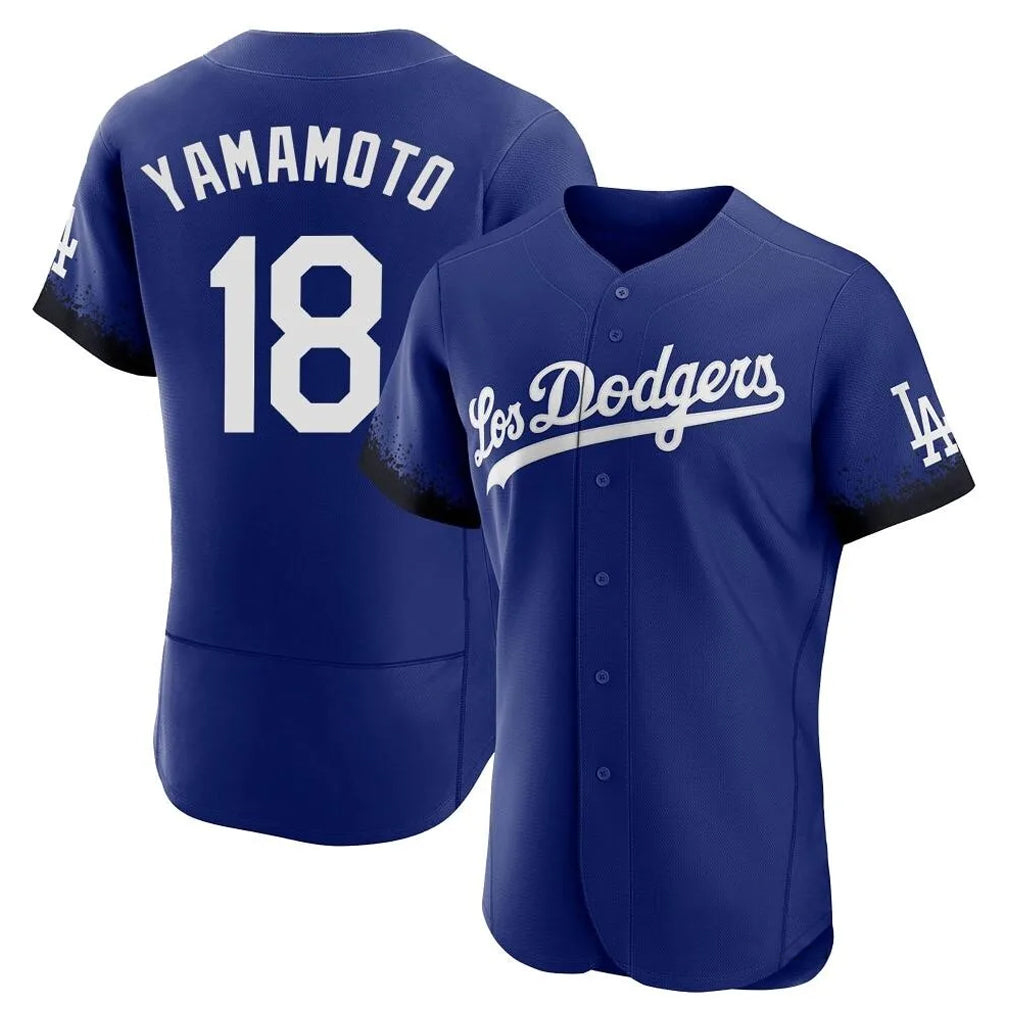 Johmsee LA.Dodgers #18 Yoshinobu Yamamoto Player Royal City Connect Elite Home Stitched Jerseys