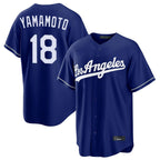 Johmsee LA.Dodgers #18 Yoshinobu Yamamoto Player Royal Game Stitched Jerseys
