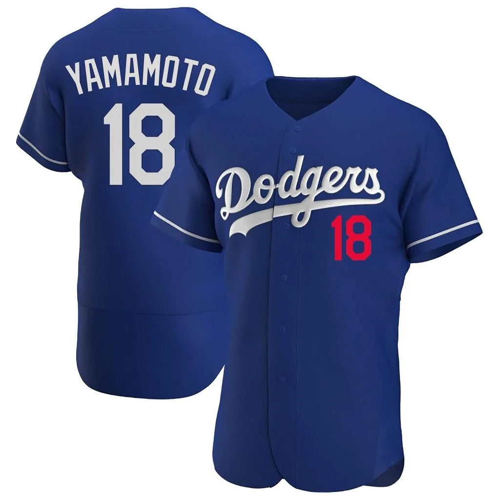 Johmsee LA.Dodgers #18 Yoshinobu Yamamoto Player Royal Limited Elite Home Stitched Jerseys