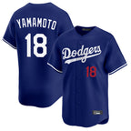 Johmsee LA.Dodgers #18 Yoshinobu Yamamoto Player Royal Limited Home Stitched Jerseys