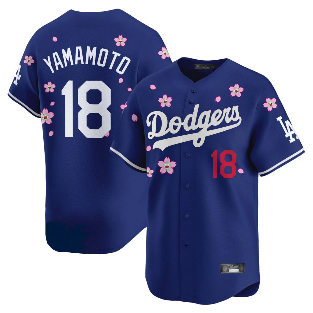 Johmsee LA.Dodgers #18 Yoshinobu Yamamoto Player Royal Tokyo Series Vapor Premier Limited Stitched Jerseys