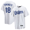 Johmsee LA.Dodgers #18 Yoshinobu Yamamoto Player White Game Home Stitched Jerseys