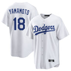 Johmsee LA.Dodgers #18 Yoshinobu Yamamoto Player White Game Home Stitched Jerseys