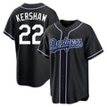 Johmsee LA.Dodgers #22 Clayton Kershaw Player Black Carbon Limited Home Stitched Jerseys